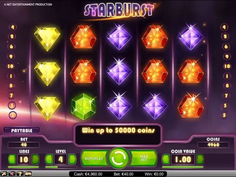 Chế độ quay lại và thắng cả hai chiều tại Starburst