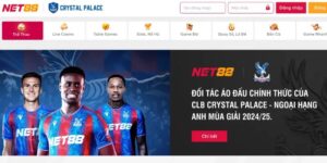 Áo đấu Crystal Palace mang thương hiệu Net88